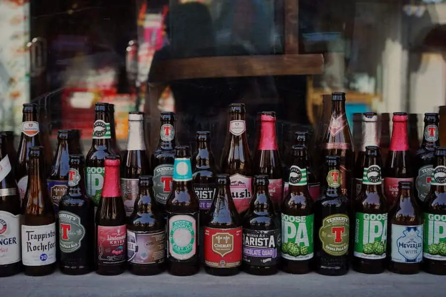 An image of domestic beers