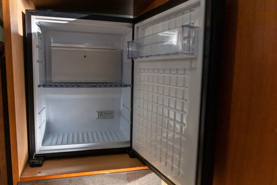 An image of a mini fridge