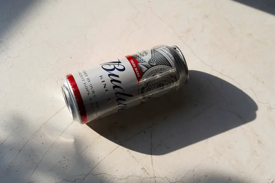 A can of beer on the floor