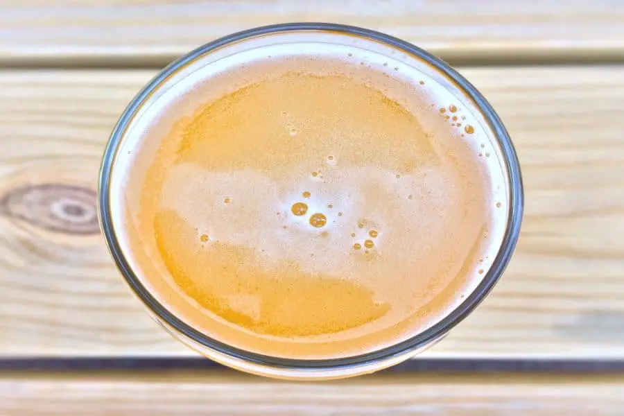 Close up of a beer in a glass