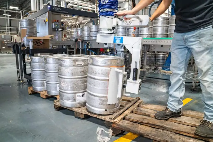 An image of beer kegs