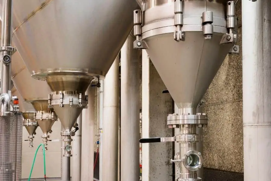 An image of how a sanitize conical fermenter look like