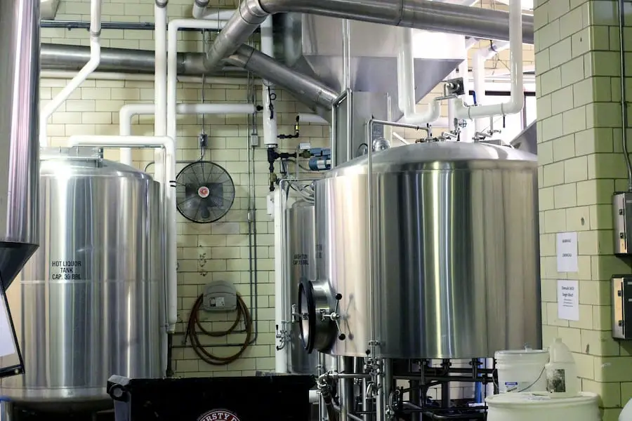An image beer brewery tanks