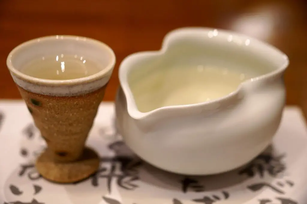 A image of sake in a cup