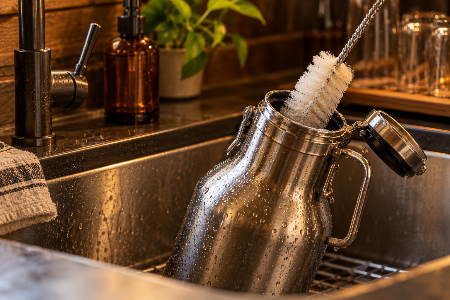 How to Clean a Beer Growler Without Trapping Odors
